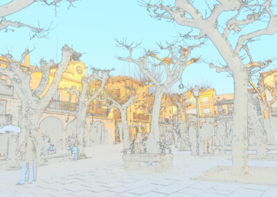 Árboles de la Plaza Mayor de Piedrahita