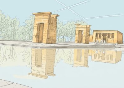 Templo egipcio de Debod en Madrid